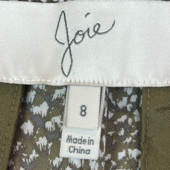 Joie 100% Silk Pants Animal Print Sz 8 Old Money Quiet Luxury Capsule - Picture 10 of 16